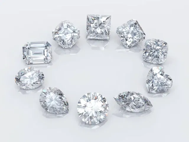 Diamond Shapes on a White Background